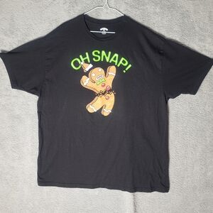 Holiday Time Black and Green Graphic Short Sleeve Tee